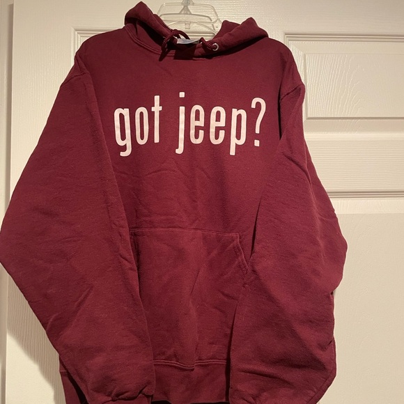 Jerzees Maroon 'got jeep?' Crewneck Sweatshirt - Picture 4 of 5
